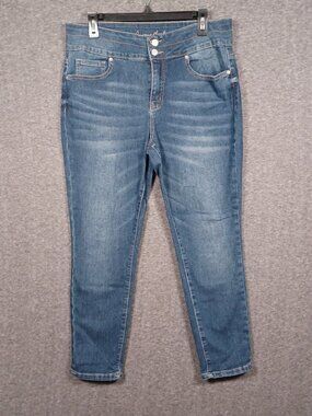 Copper Flash High-Rise Ankle Skinny Jeans Women's Size 12P Petite Blue